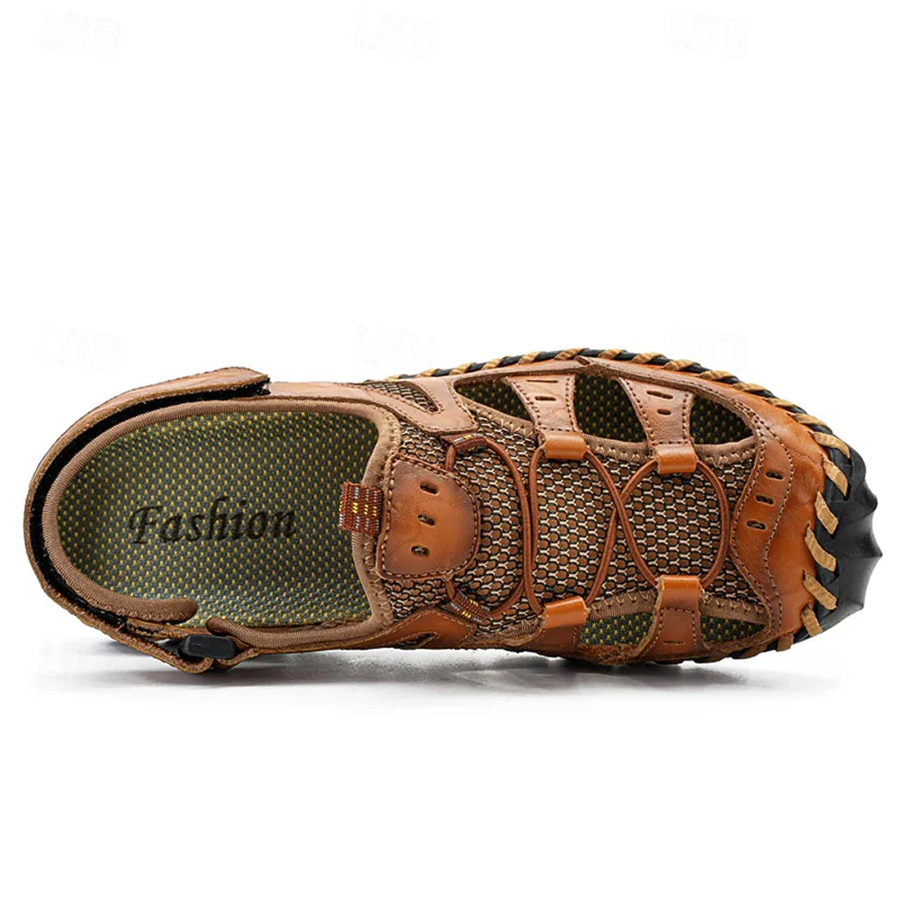 Early Summer Kickoff -50% OFF🎁 Closed-Toe Orthopedic Slip-on Shoes, Outdoor Leather Sandals