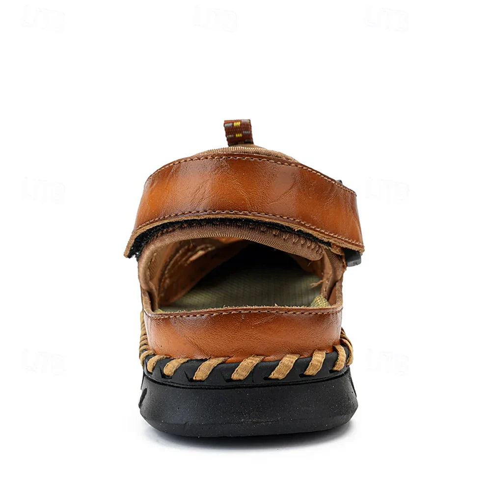 Early Summer Kickoff -50% OFF🎁 Closed-Toe Orthopedic Slip-on Shoes, Outdoor Leather Sandals