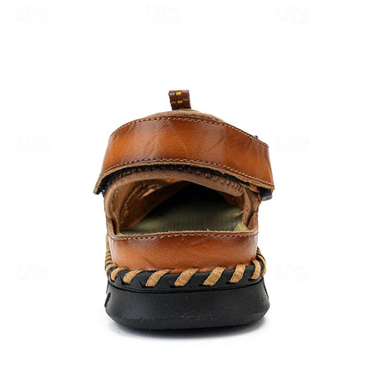 Early Summer Kickoff -50% OFF🎁 Closed-Toe Orthopedic Slip-on Shoes, Outdoor Leather Sandals
