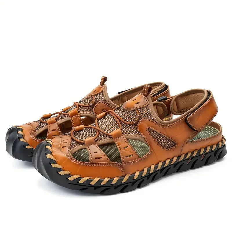 Early Summer Kickoff -50% OFF🎁 Closed-Toe Orthopedic Slip-on Shoes, Outdoor Leather Sandals