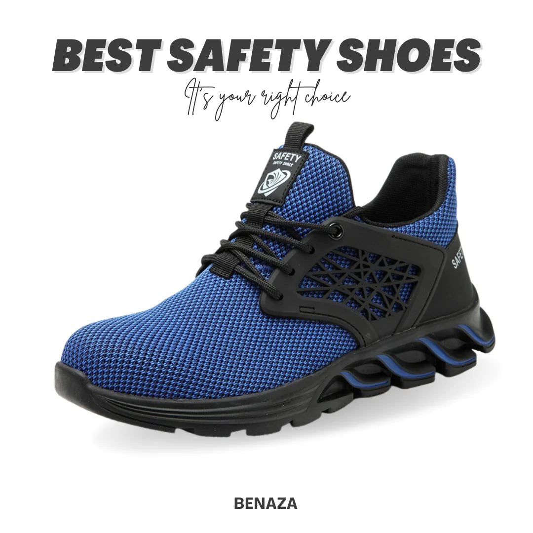 2023 Men's Steel Toe Safety Shoes, Puncture Proof Anti-skid Indestructible Work Shoes