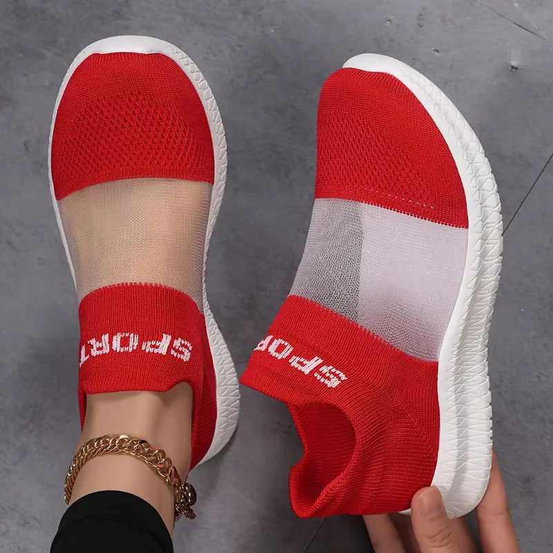 Last day 50% Off💕 Women's Breathable Slip-On Sneakers - Lightweight Casual Shoes with Ergonomic Arch Support