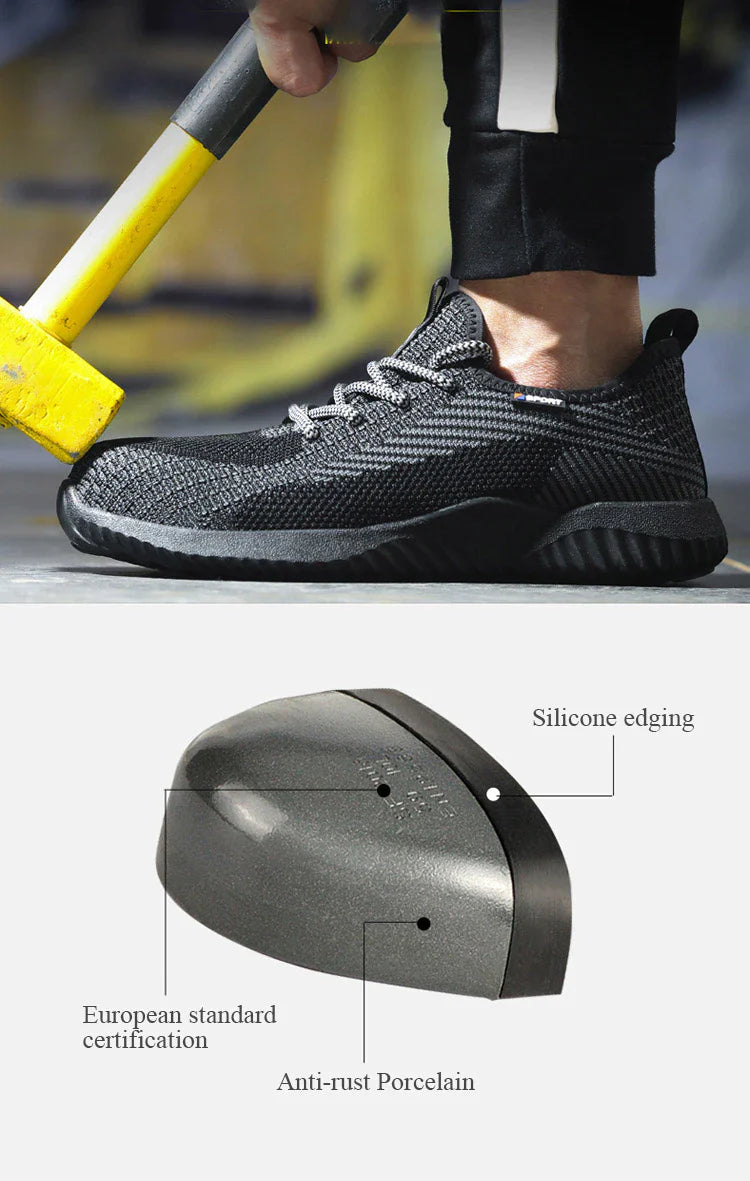 2023 Steel Head Anti-piercing Air Cushion Sneakers, Light Comfortable Work Protection Safety Shoes