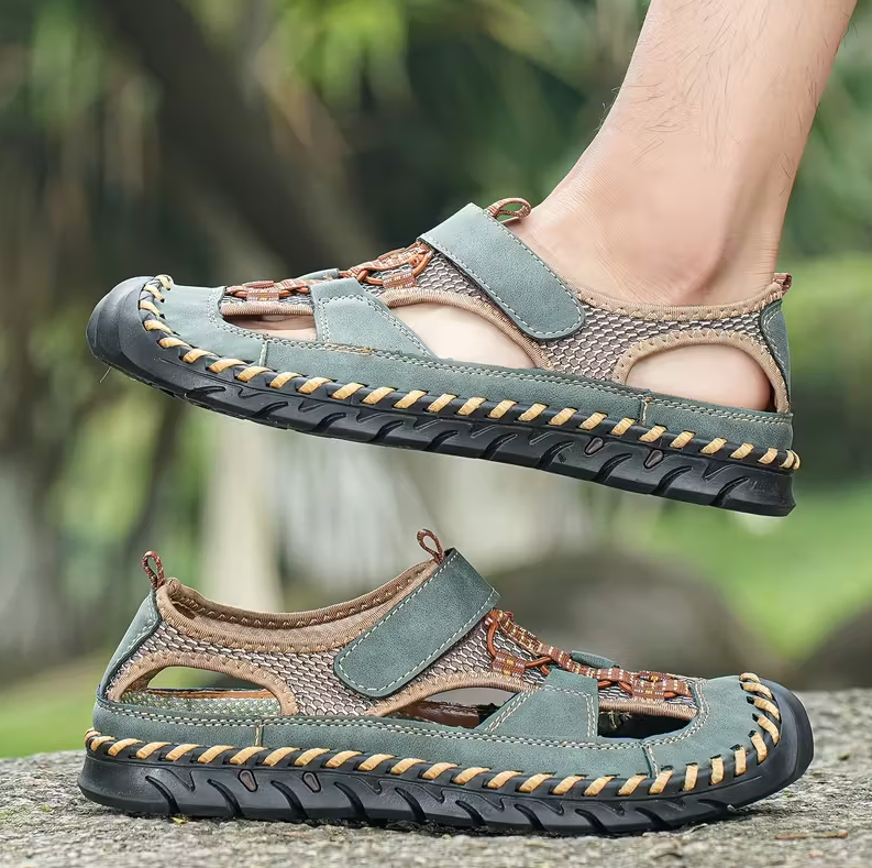 ⏰Summer Promotion 50% OFF 🔥 Men's Handmade Cowhide Breathable Mesh Walking Shoes