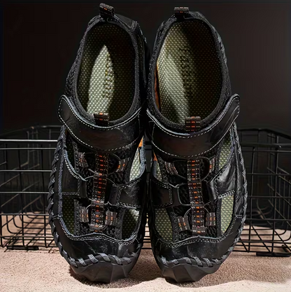 ⏰Summer Promotion 50% OFF 🔥 Men's Handmade Cowhide Breathable Mesh Walking Shoes