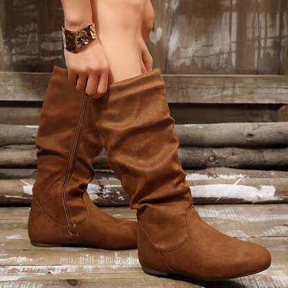 Women's Slouchy Comfort Boots with Arch Support – Warm-Lined, Water-Resistant & Anti-Slip