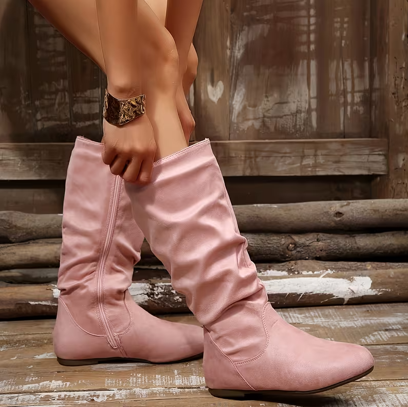 Women's Slouchy Comfort Boots with Arch Support – Warm-Lined, Water-Resistant & Anti-Slip