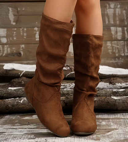 Last day 50% Off❤️ Arch Support Slouch Knee-High Boots with Comfort Sole & Waterproof Suede