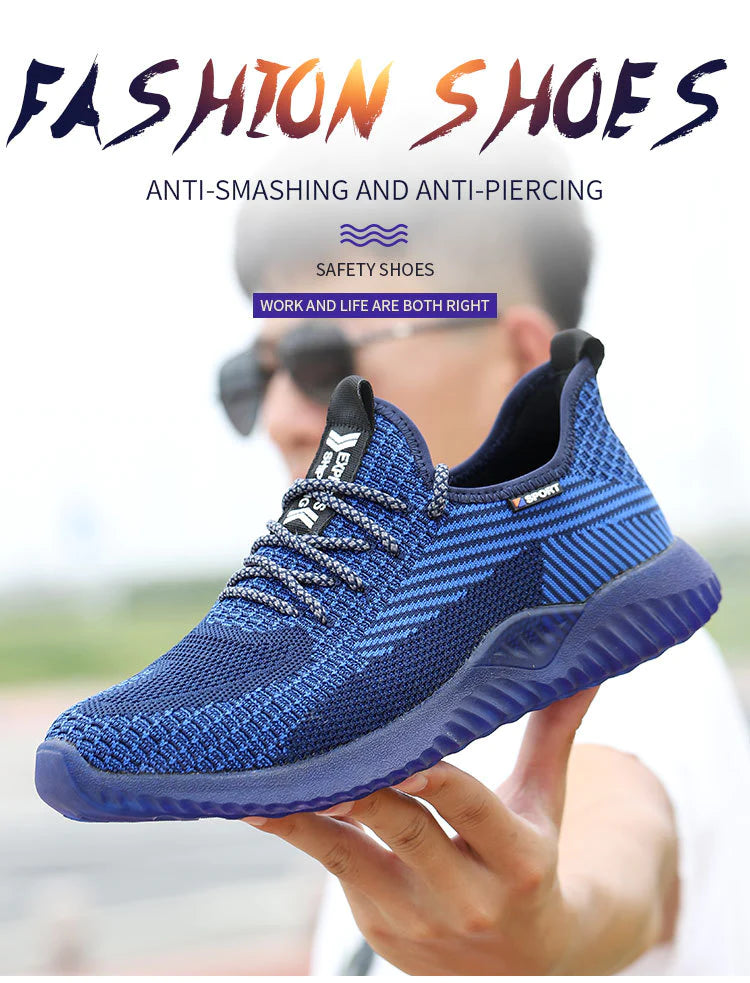 2023 Steel Head Anti-piercing Air Cushion Sneakers, Light Comfortable Work Protection Safety Shoes