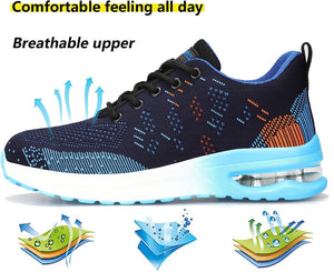 2023 Men's Steel Toe Safety Shoes, Anti-Smash Air Cushion Indestructible Working Shoes