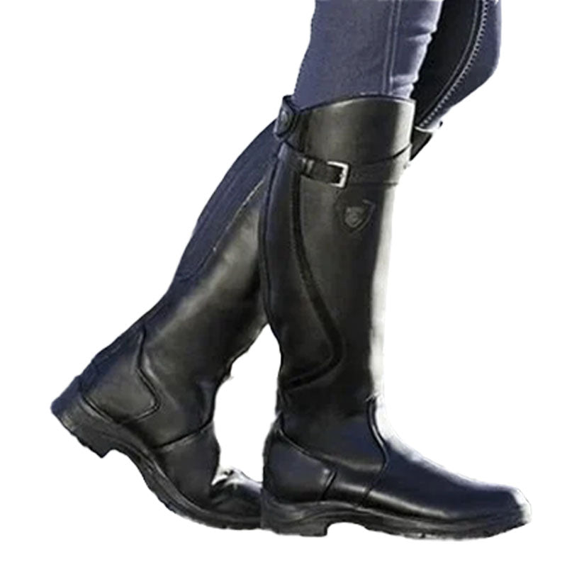 Women's Waterproof Leather Riding Boots