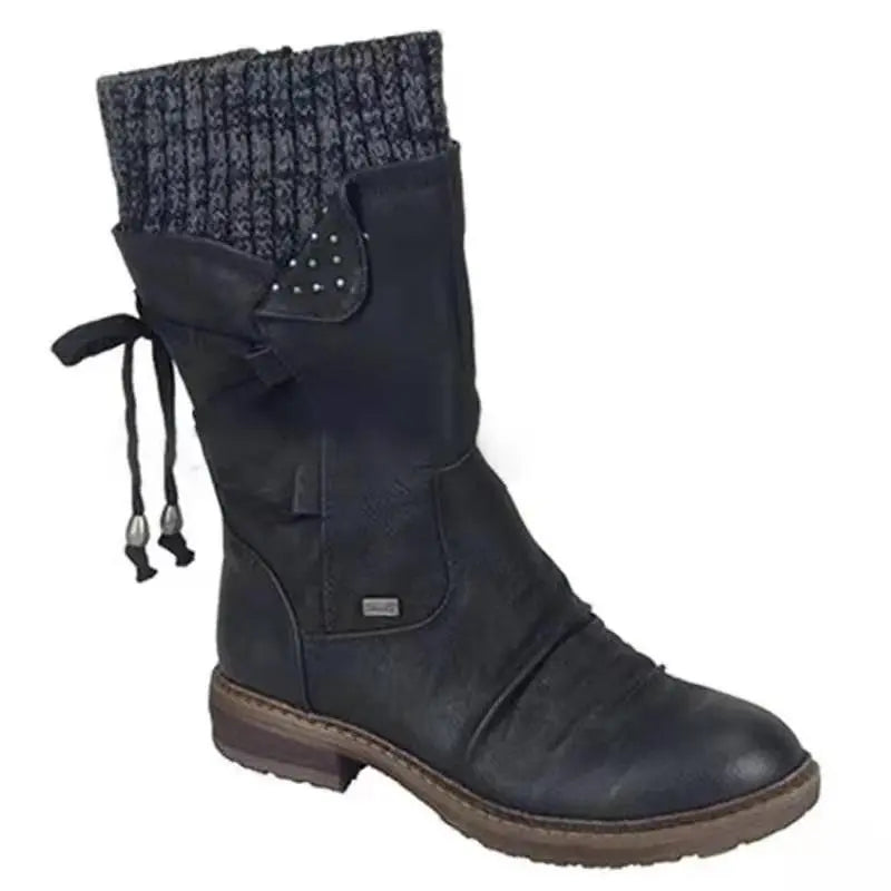 Last Day 50% OFF- Vintage Classic Elegant 's Mid-Calf Boots, Cozy Ankle Boots