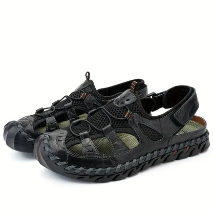Early Summer Kickoff -50% OFF🎁 Closed-Toe Orthopedic Slip-on Shoes, Outdoor Leather Sandals