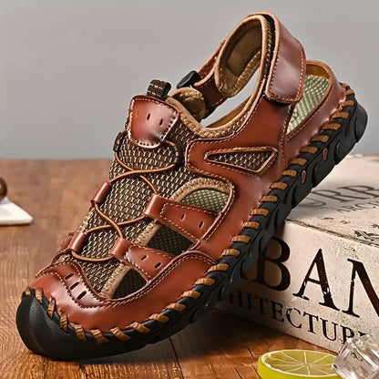 Early Summer Kickoff -50% OFF🎁 Closed-Toe Orthopedic Slip-on Shoes, Outdoor Leather Sandals