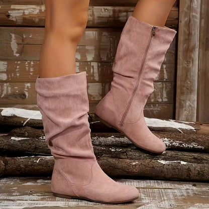 Last day 50% Off❤️ Arch Support Slouch Knee-High Boots with Comfort Sole & Waterproof Suede