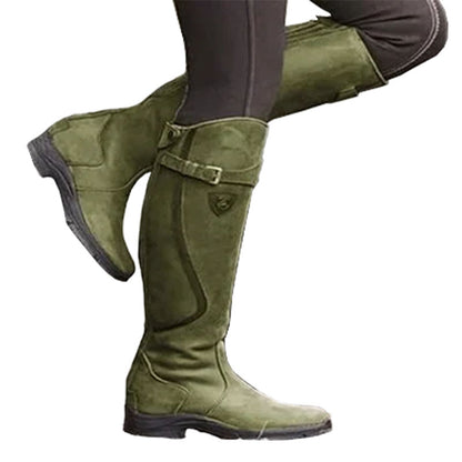 Women's Waterproof Leather Riding Boots