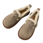 2023 Women Plush Round Toe Slip-On Orthopedic Loafers Shoes