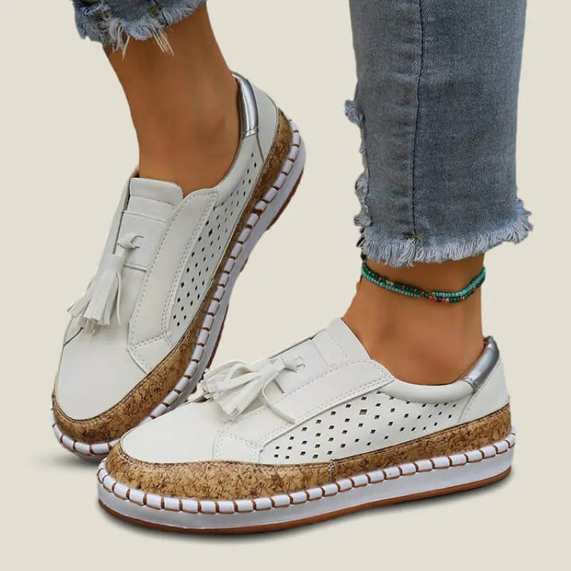 2023 Women Hollow-Out Round Toe Orthopedic Walking Sneakers