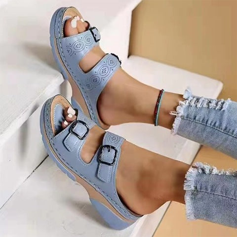 On This Week Sale OFF 60%🔥Breathable Orthopedic Adjustable Ladies Leather Sandals