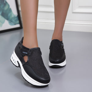 On This Week Sale OFF 70%🔥Women's Orthopedic Air Cushioned Sole Flying Velcro Sneakers