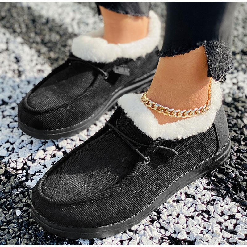 2023 Women Orthopedic Walking Shoes, Fur Lining Ankle Boots