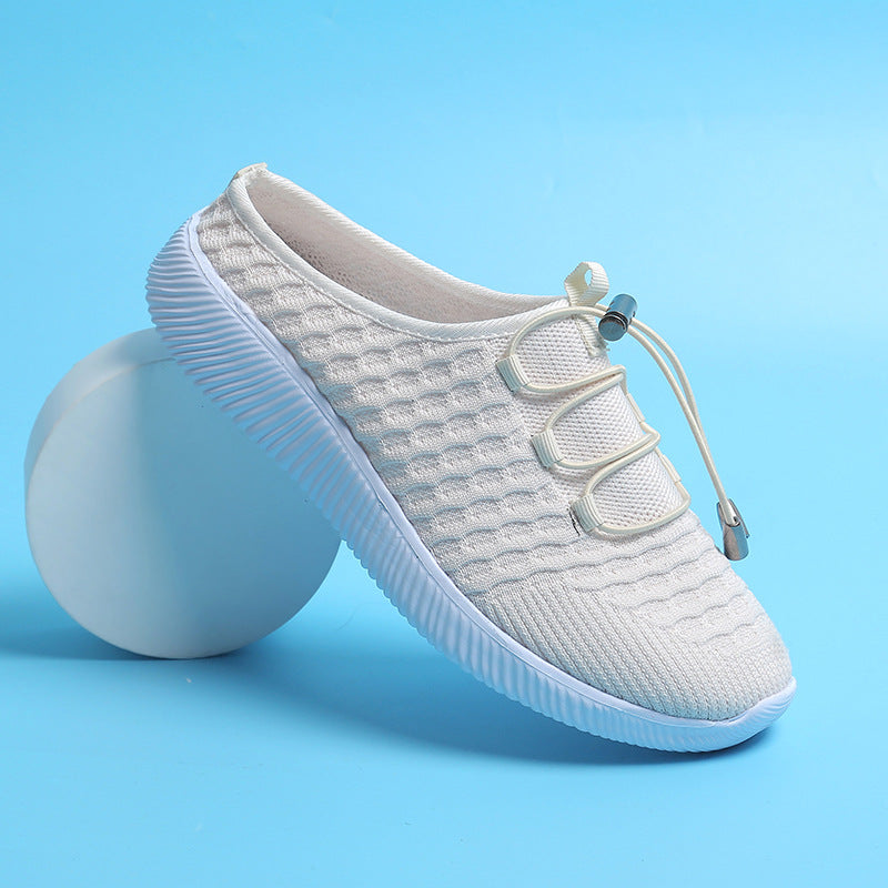 Women Orthopedic Mesh Breathable Lace Up Walking Clog Shoes